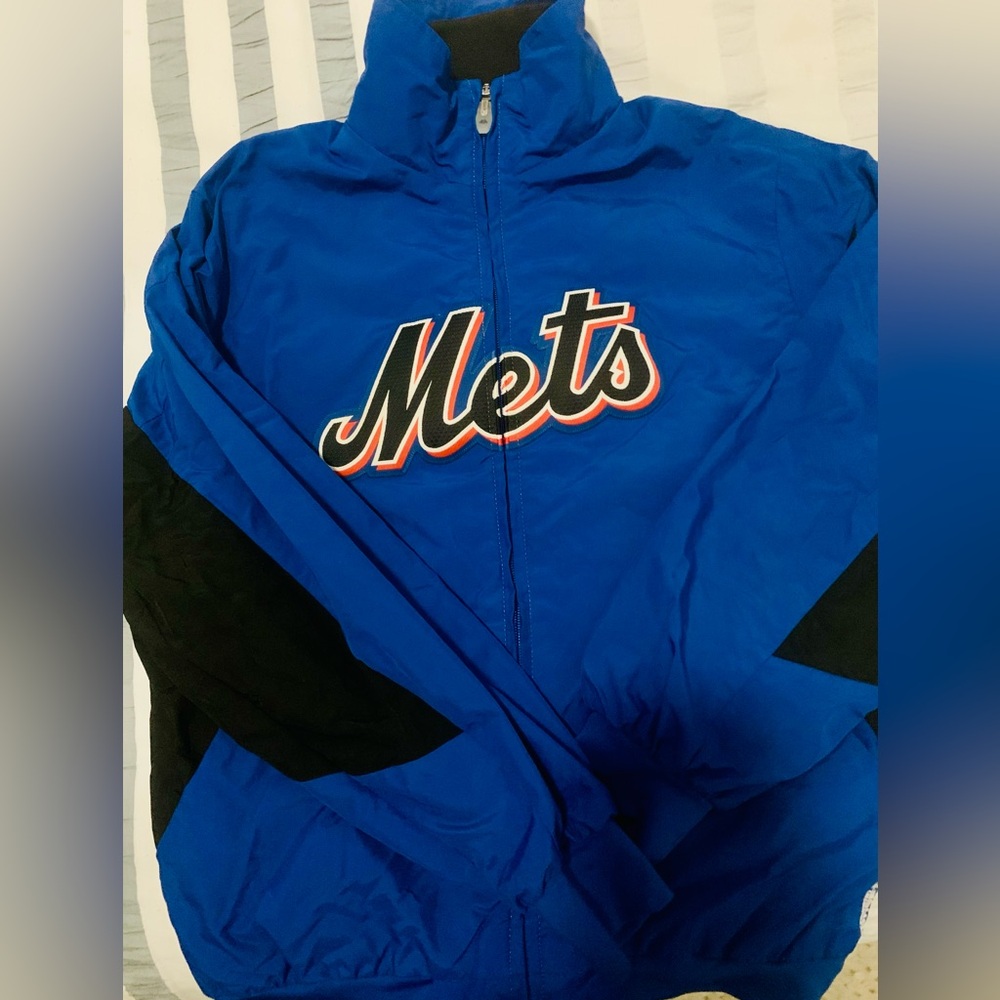 Majestic Blue Mets Jacket with Black Accents